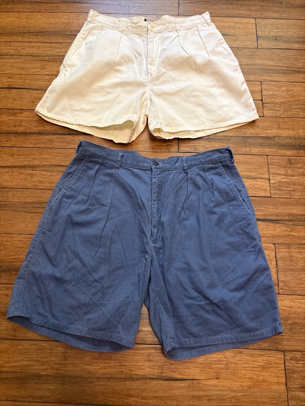 Lot Of 3 Polo Ralph Lauren Men’s Andrew Shorts Size 34 Pleated Chino Khaki Vtg